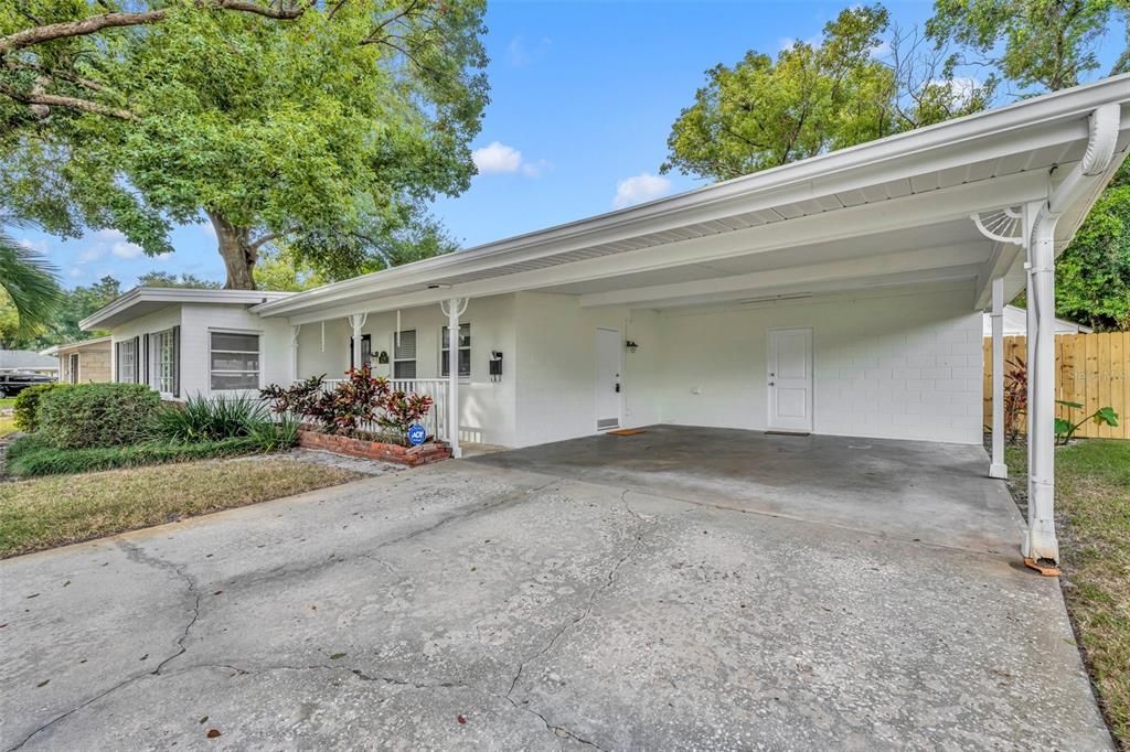 Spacious 2-car carport