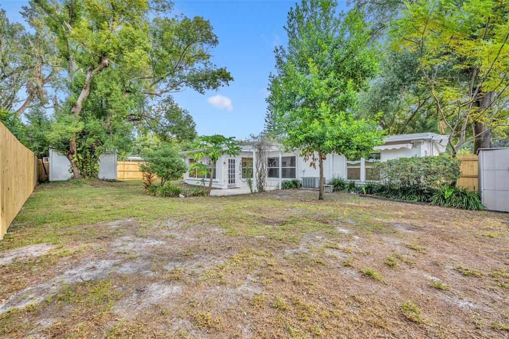 Spacious Backyard completely fenced in