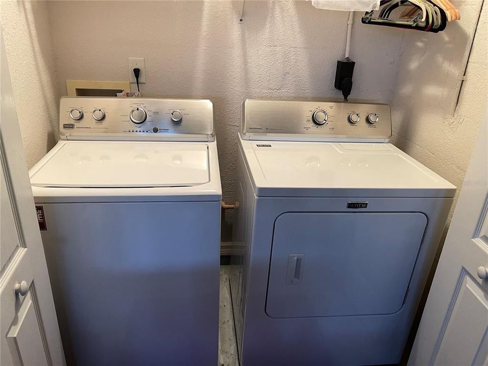 washer and dryer in garage