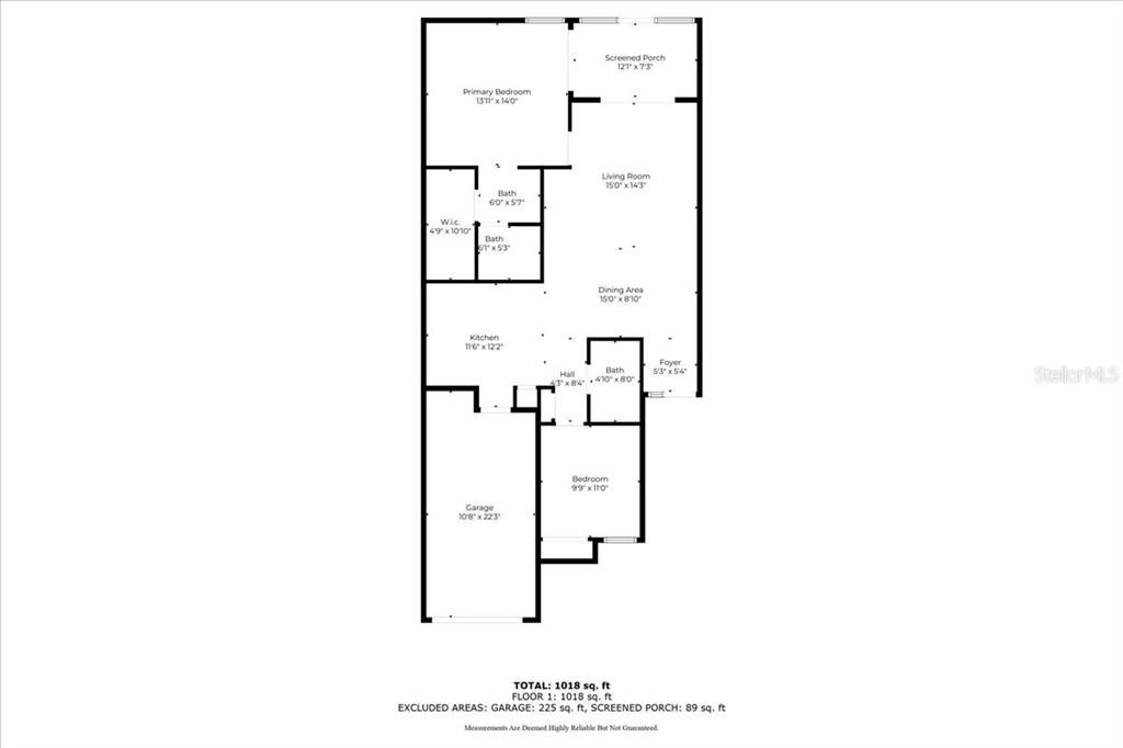 Dimensioned Floor Plan so you can decide where your furniture's going.