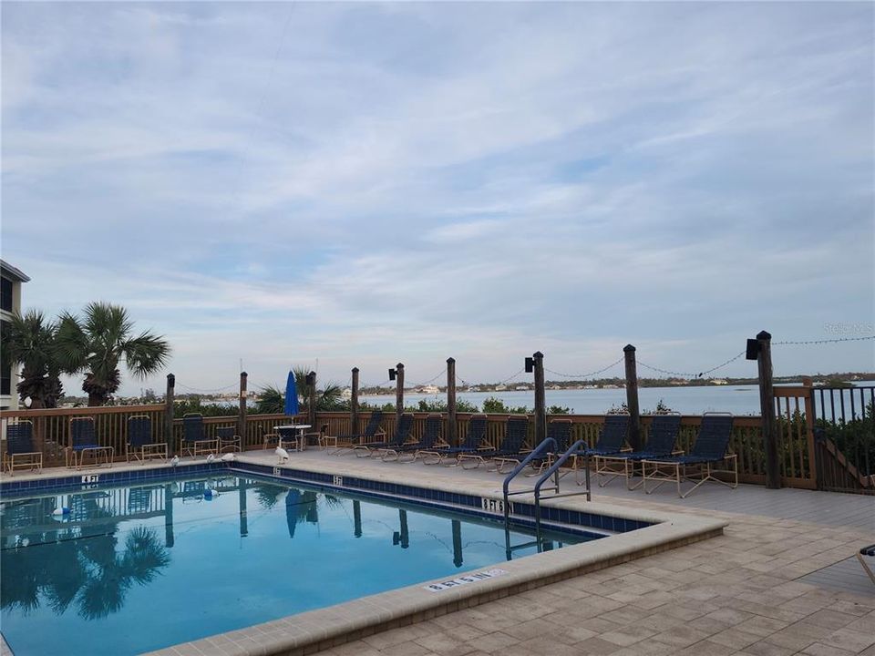 Serene water views from the pool