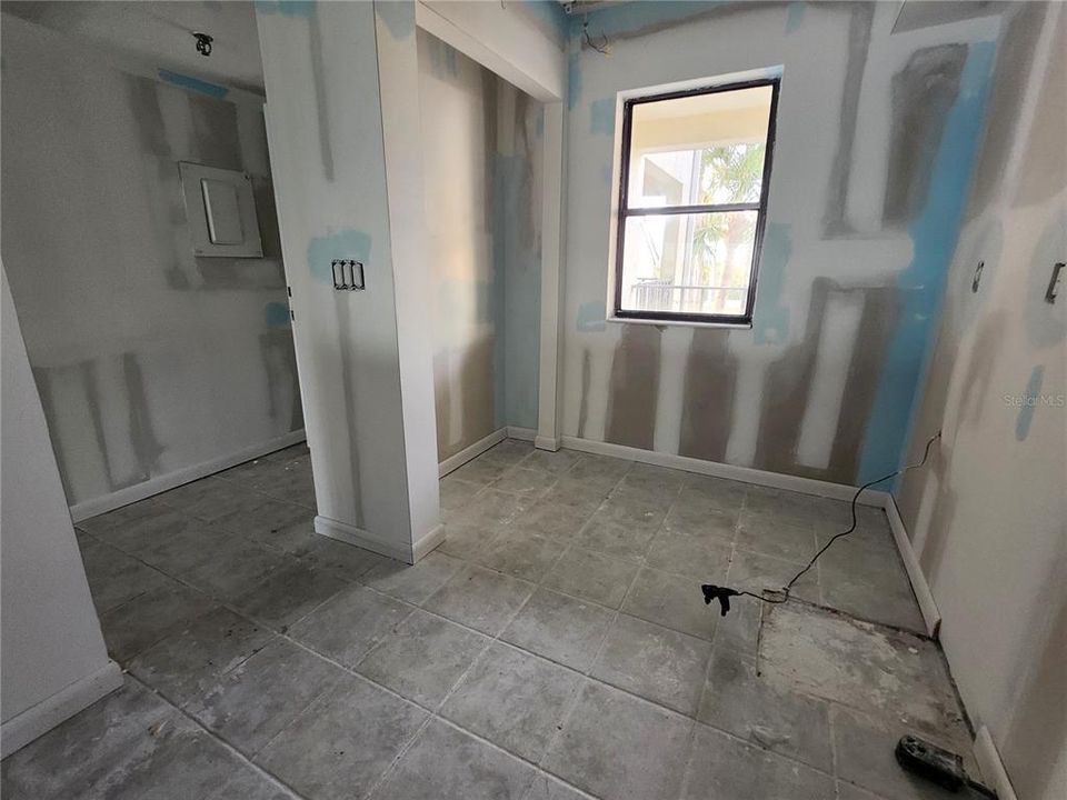 Kitchen with closet pantry