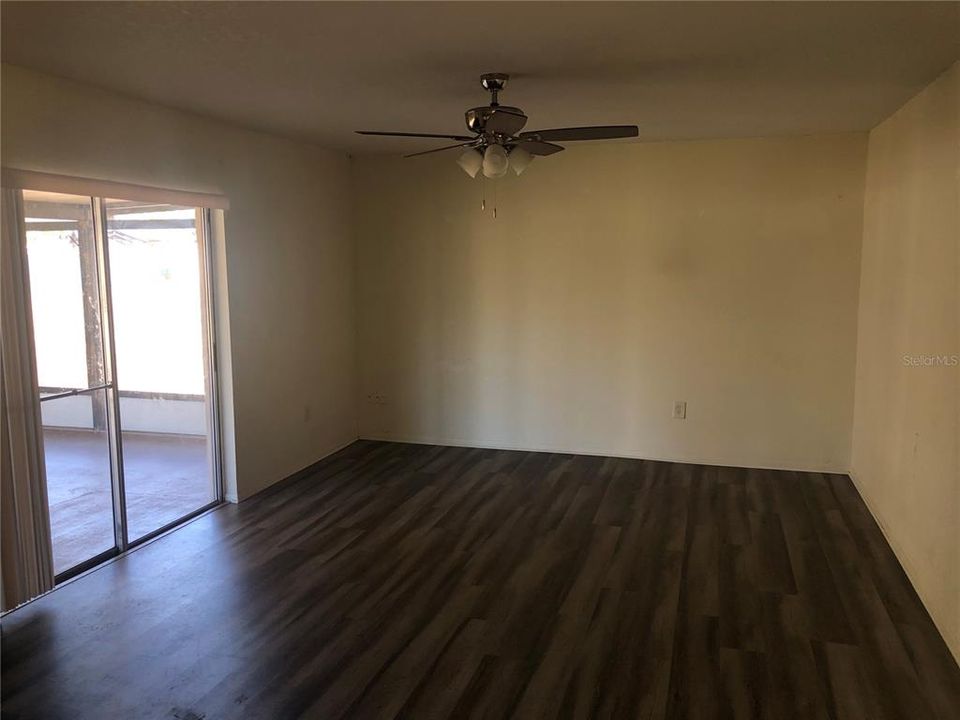 Family Room and sliders to rear Porch