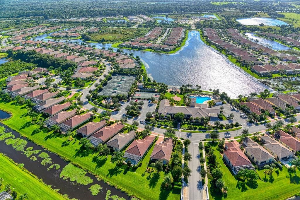 Aerial View of the Community & Clubhouse