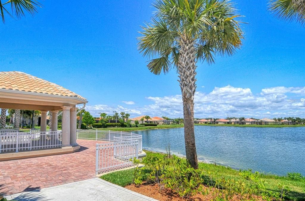 Lovely Lakefront Seating Area