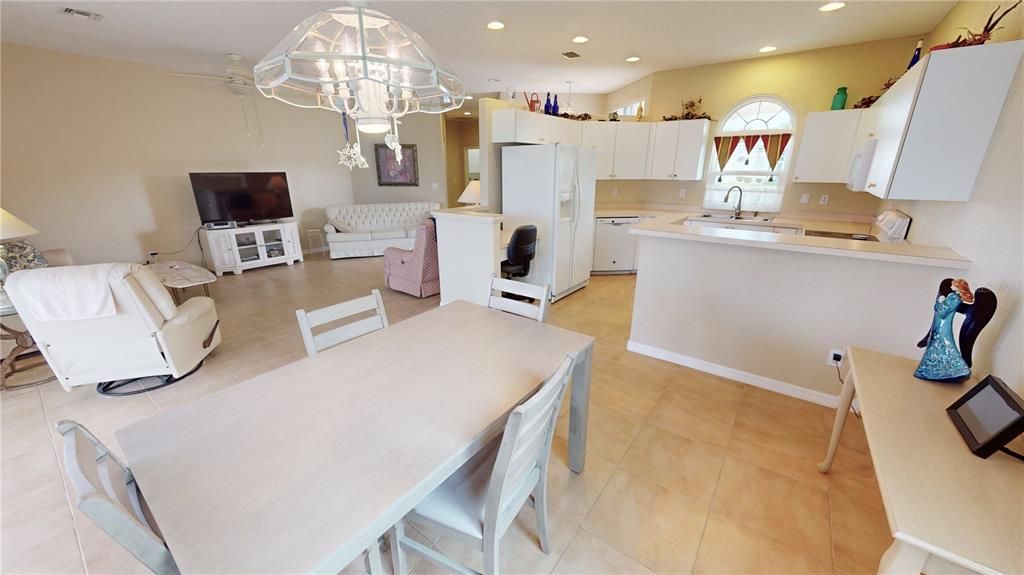 Dining area, Great room and kitchen