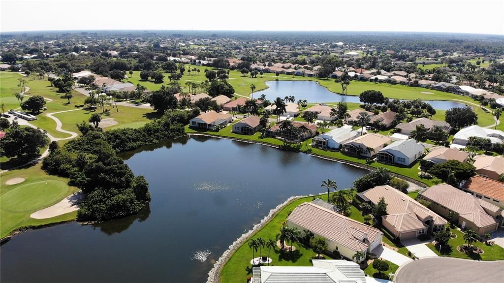 Aerial view of community