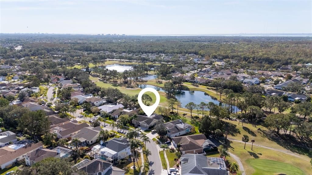 Aerial view of home