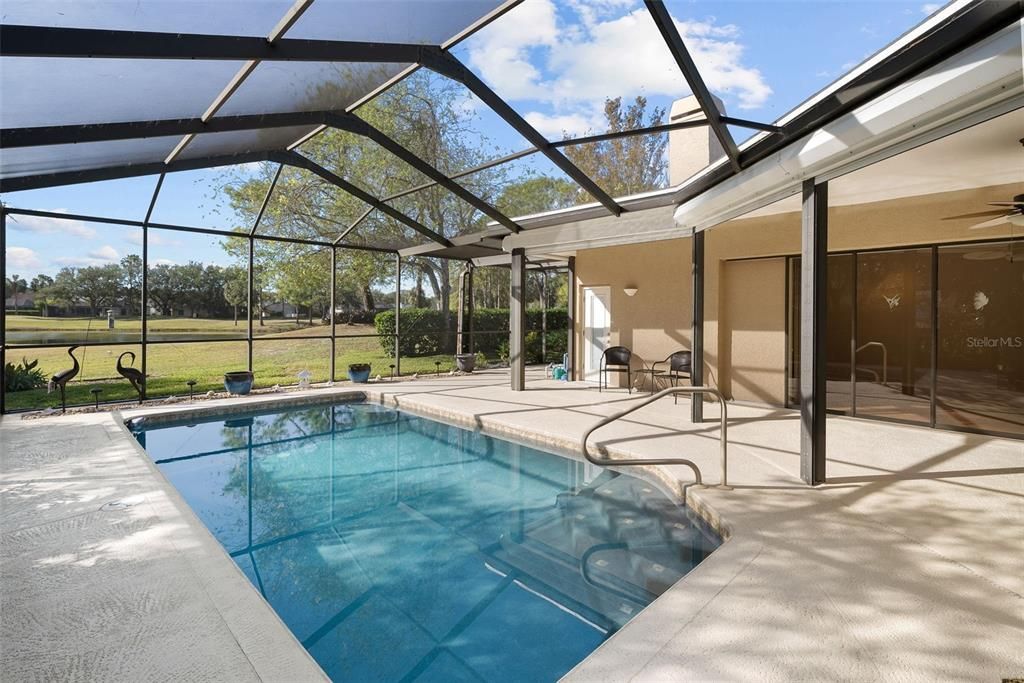 Pool and golf course view