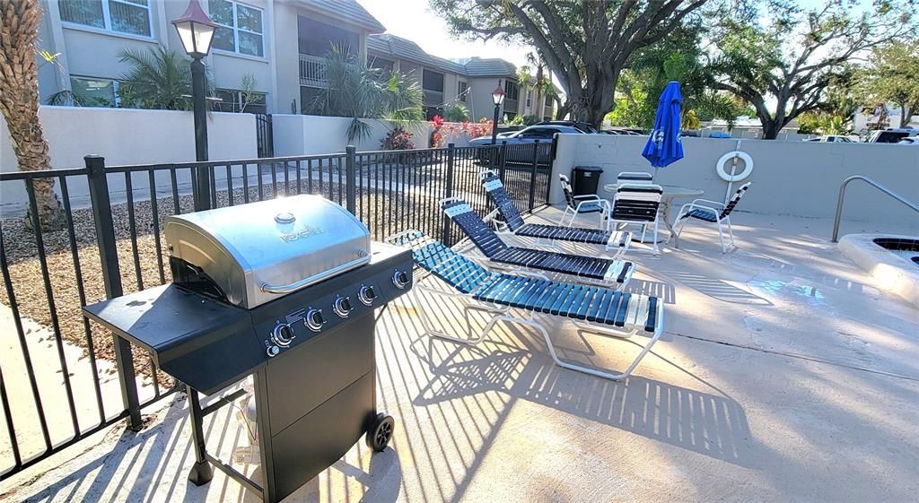 Grill by Pool