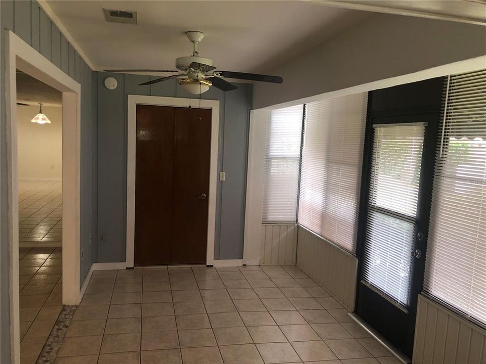 Breakfast Room or Sun Room with Storage Closet