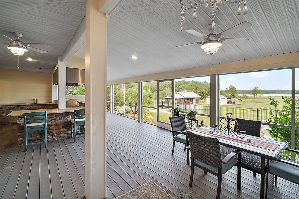 Rear Porch Dining area