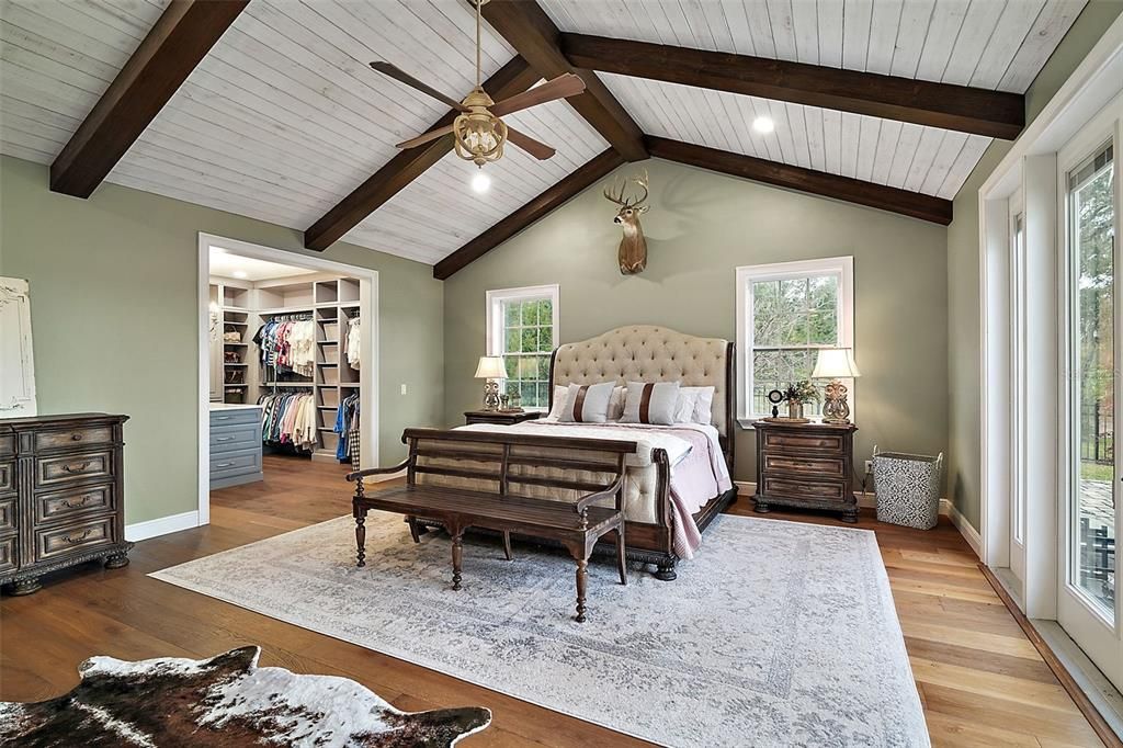 Primary Bedroom from walk around fireplace