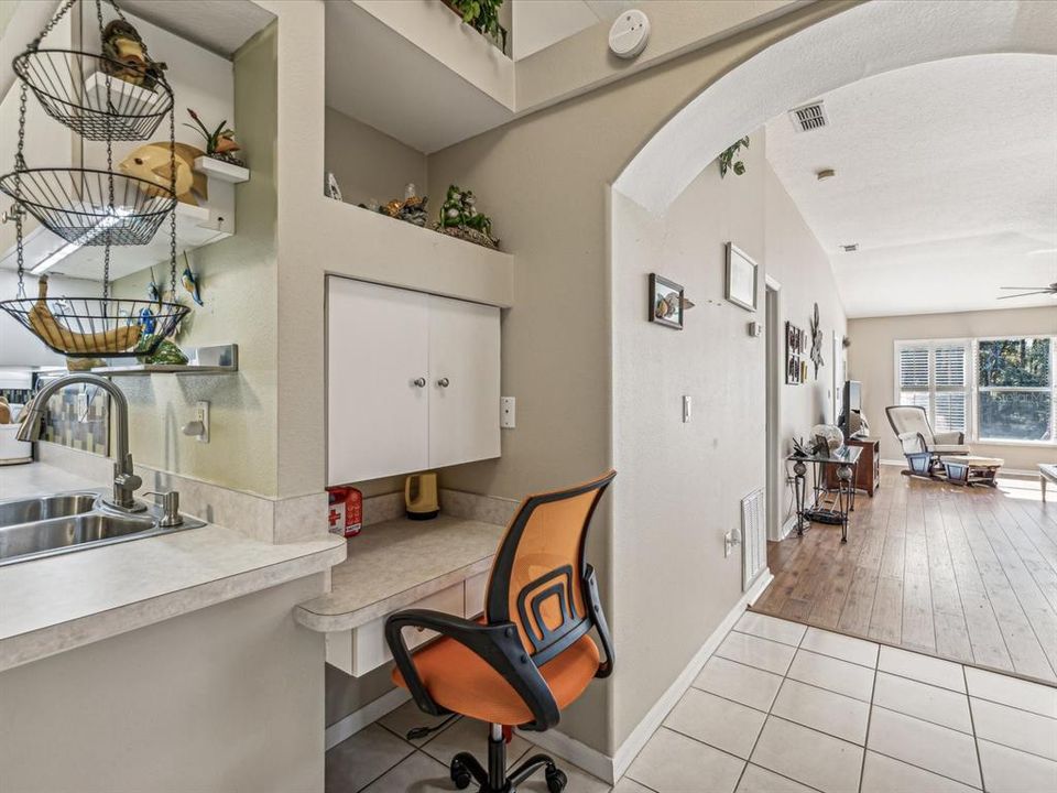 Walk in pantry in the kitchen