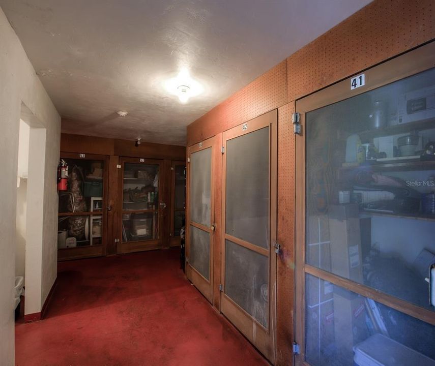 A large storage closet is included with the unit.