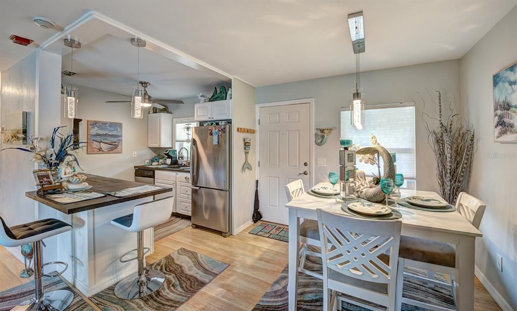 Knock down ceilings, crown moulding and new trim complete the home. A new screen door was installed so you can open the home and let the cross breezes flow through.