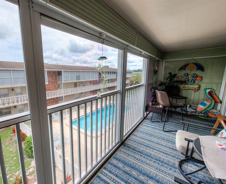 Views of the enticing pool can be enjoyed while relaxing in the spacious lanai.