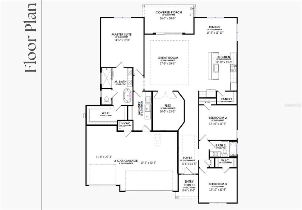 LV70 Chantilly Southern Tradition Floor Plan