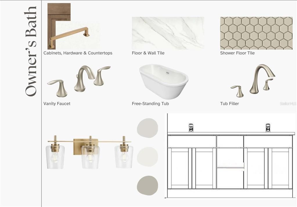 LV70 Chantilly Southern Tradition Master Bath Design Selections