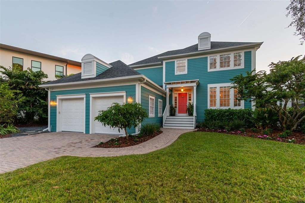 This Key West-style home is located on a quiet, dead end street and offers 4 bedrooms, 4.5 bathrooms, plus a dedicated office, and outdoor decks/balconies on each of the three floors allowing you ample opportunity to take in the tranquil surroundings.