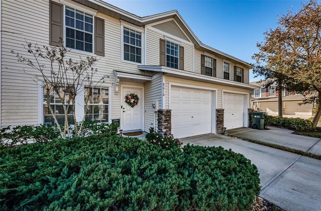 Side view of townhome