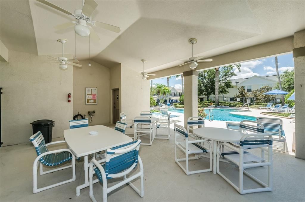 Covered patio area