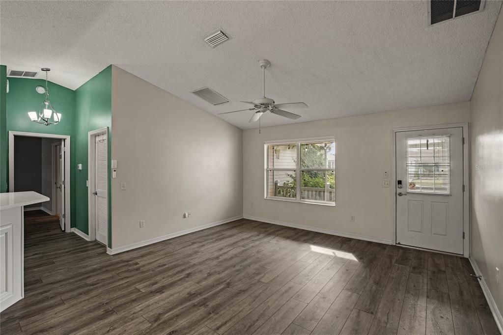 Looking back into the living room