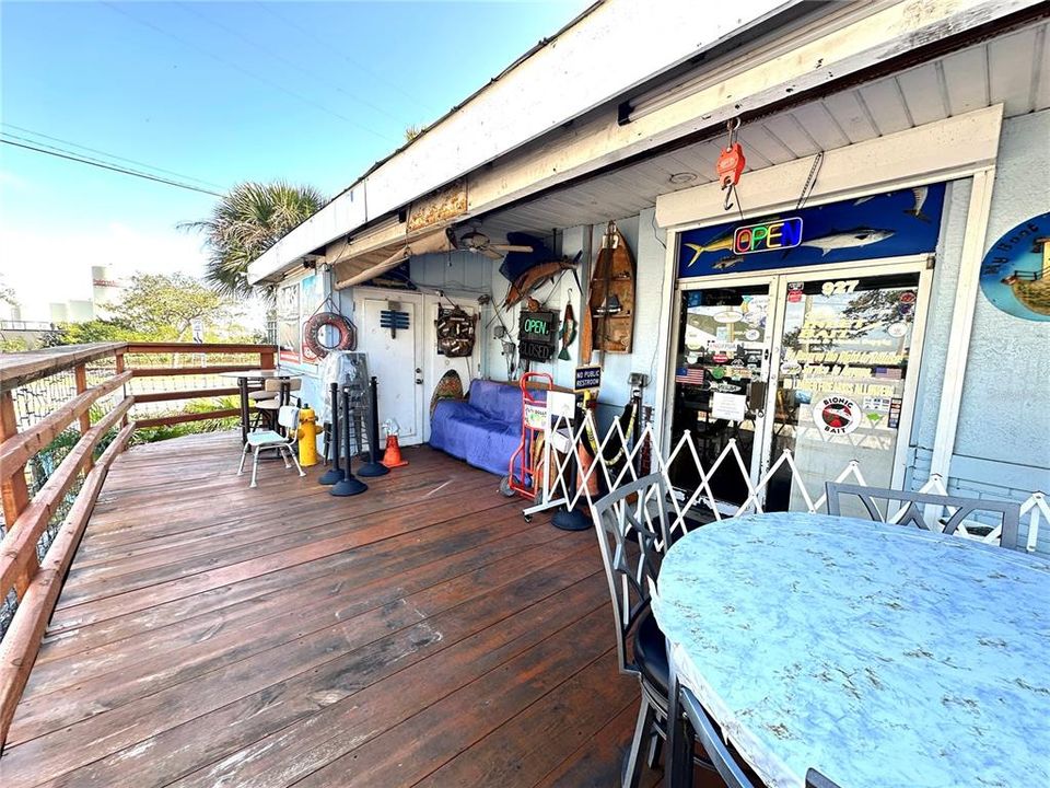 Outside seating area - Deck can be extended to the front of the building