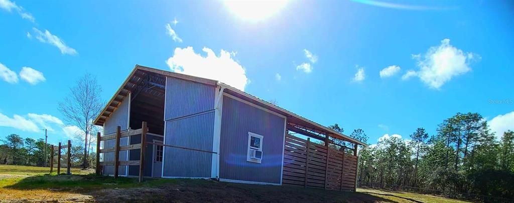 Barn with wash racks