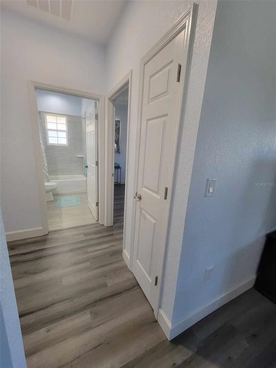 hallway with extra storage closet