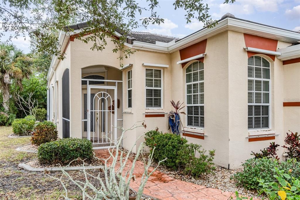 Entrance to the Home with screened entry