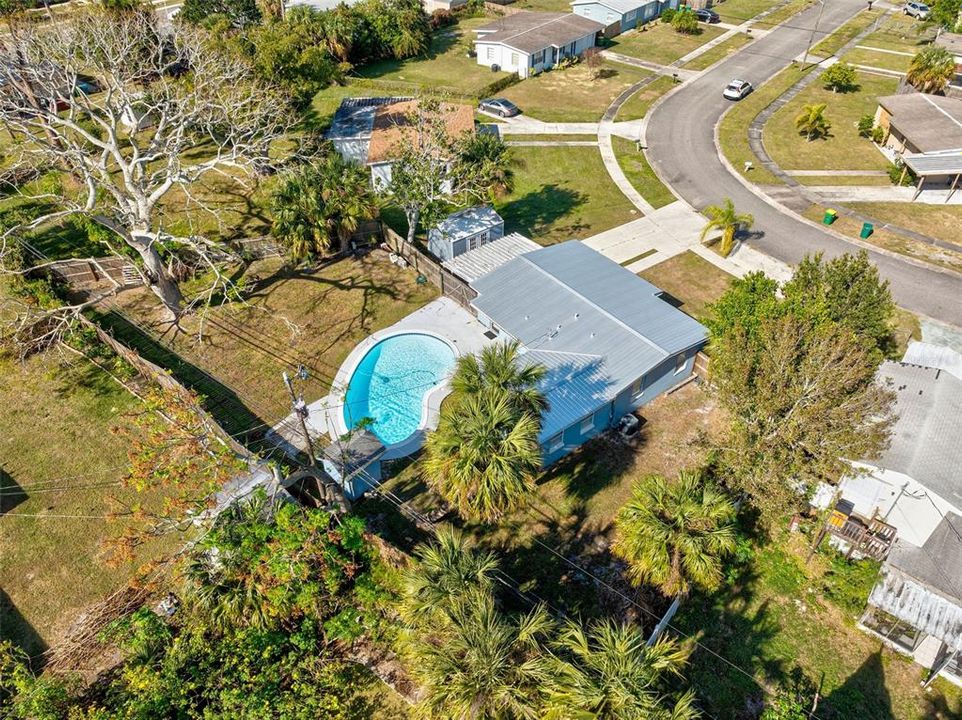 Aerial 4 back of house from center-right side