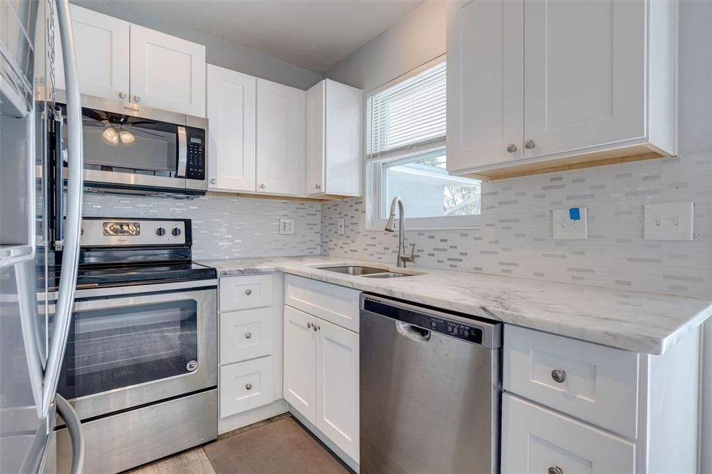 Kitchen Viee-Right Side-All Stainless Steel Appliances