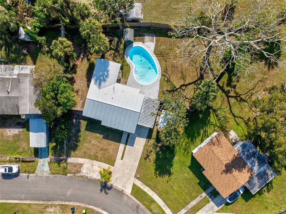 Aerial View Center Top of house