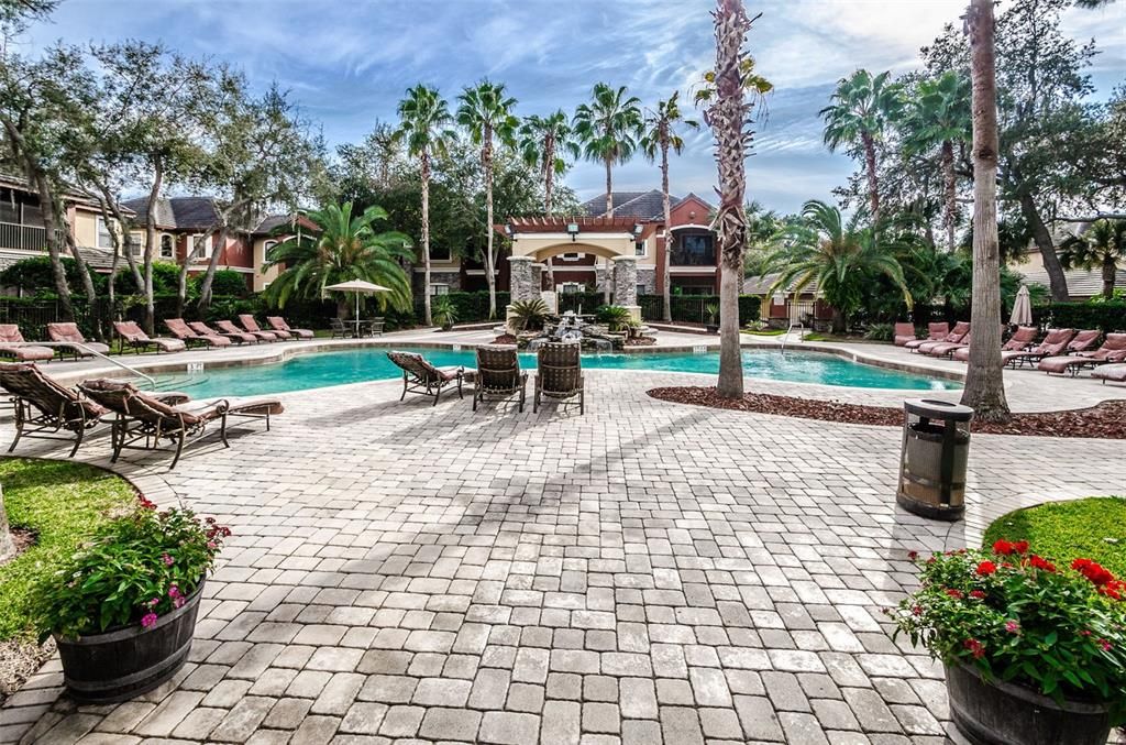 Heated Pool with Hot Tub