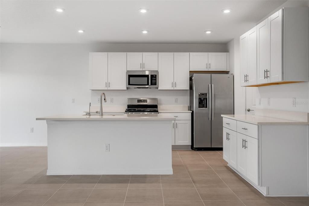 Open concept kitchen