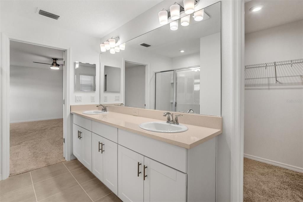 quartz counters-double vanities