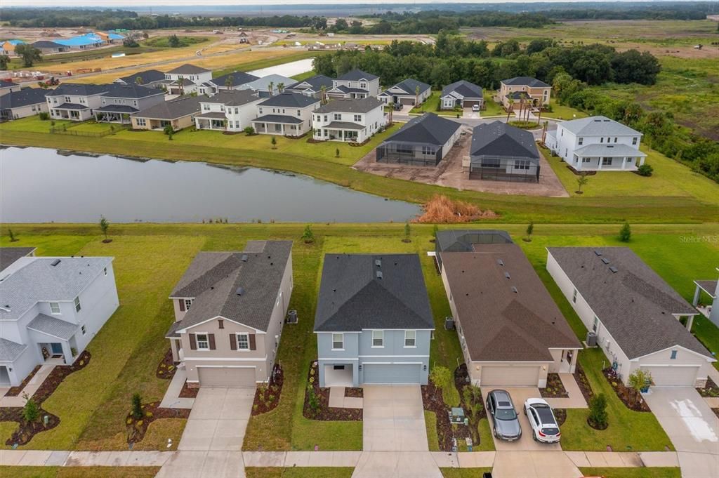 Aerial view-pond homesite