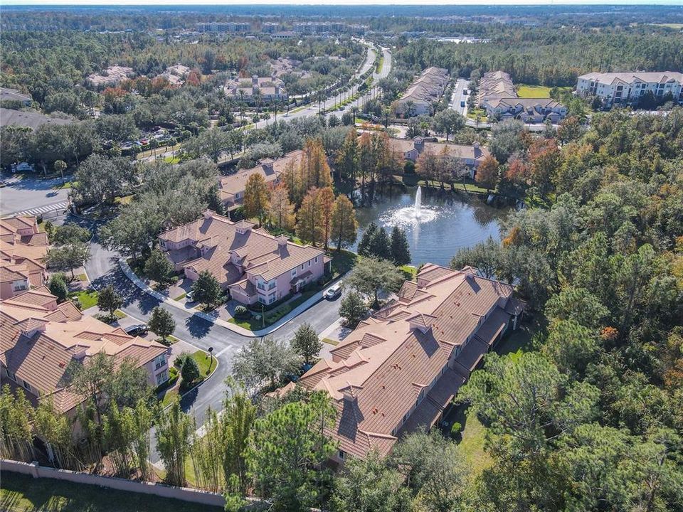 This is a view toward the south, which would take you to ChampionsGate Boulevard where you will find stores and restaurants.