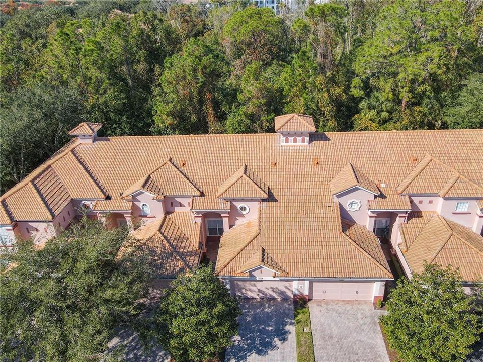 The tile roof is the original from when the property was built.