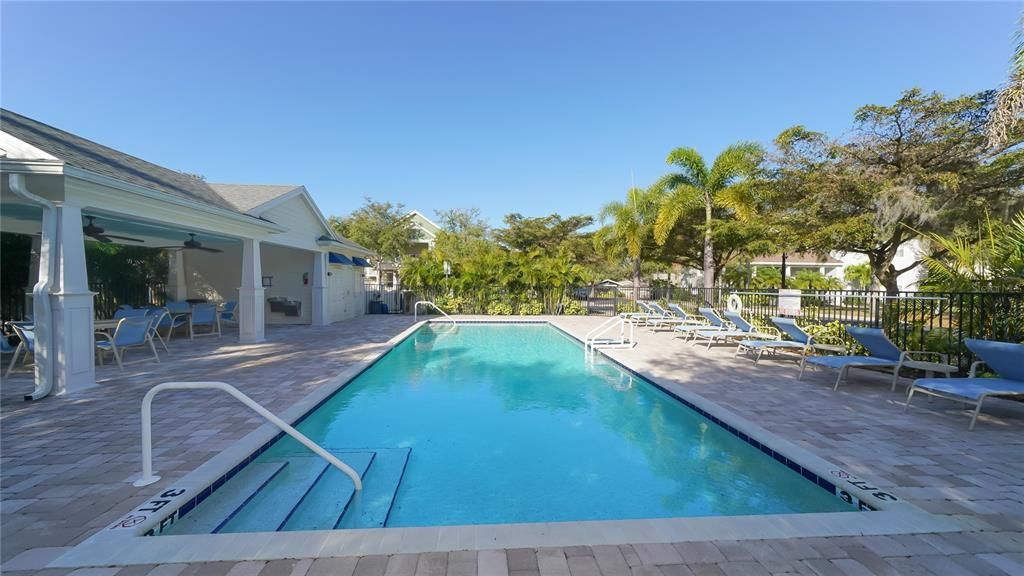 community pool and cabana area