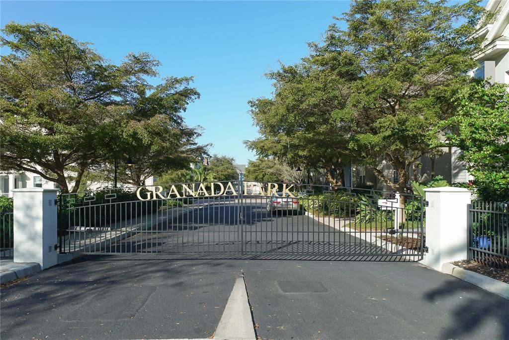 gated entry to Granada Park