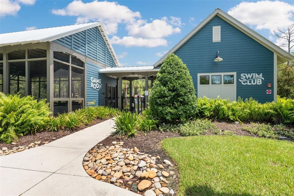 Bexley pool entrance and Game Room