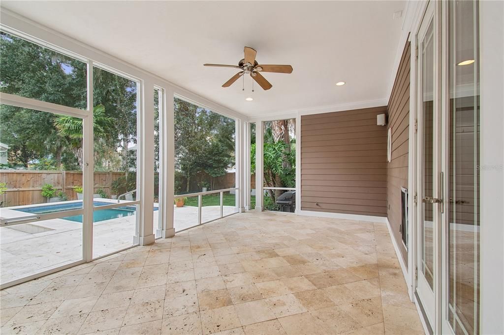 Screened back porch