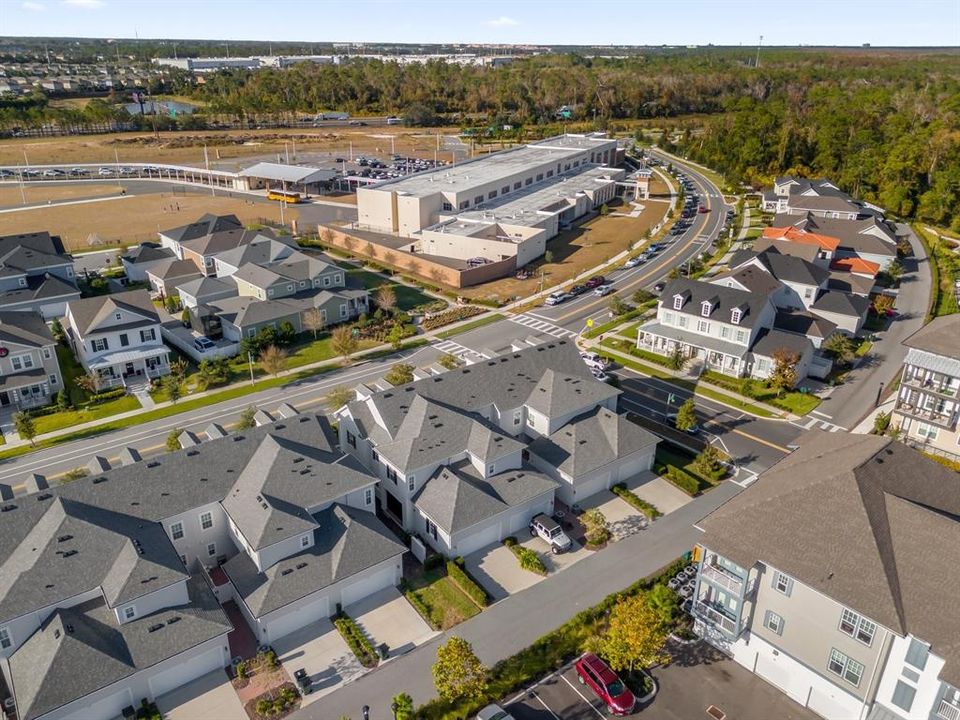 Aerial view of the property