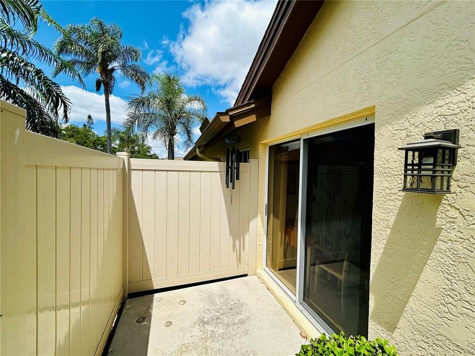 side patio off kitchen