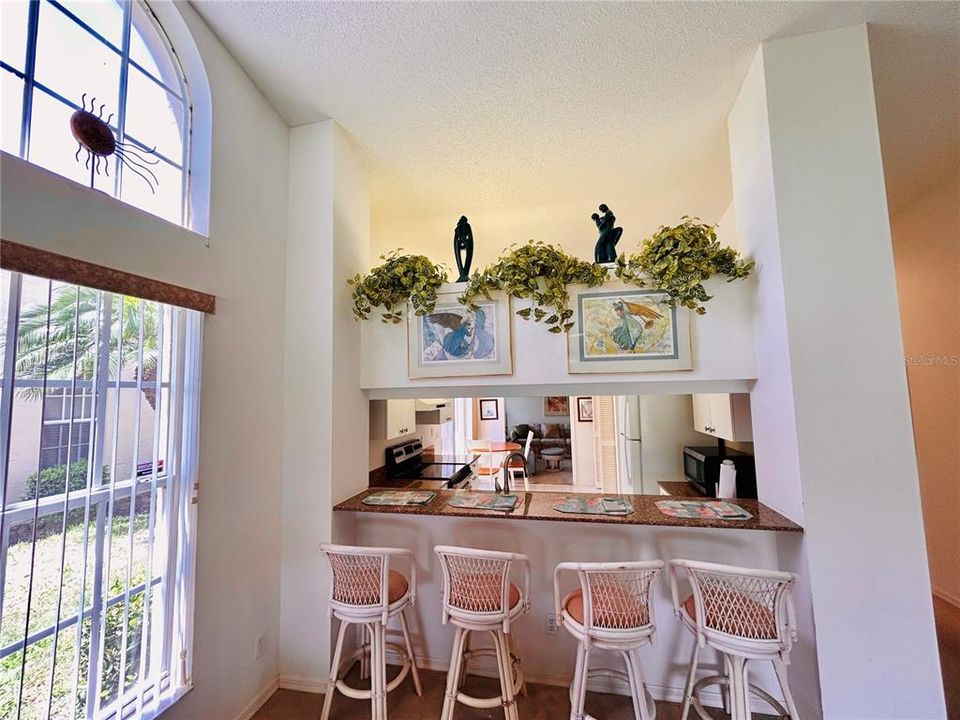 From living room looking into kitchen