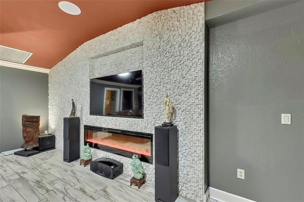 Electric Fireplace in Living Room