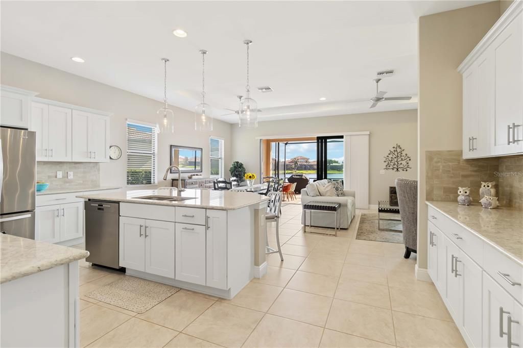 large gourmet kitchen with ample counter space