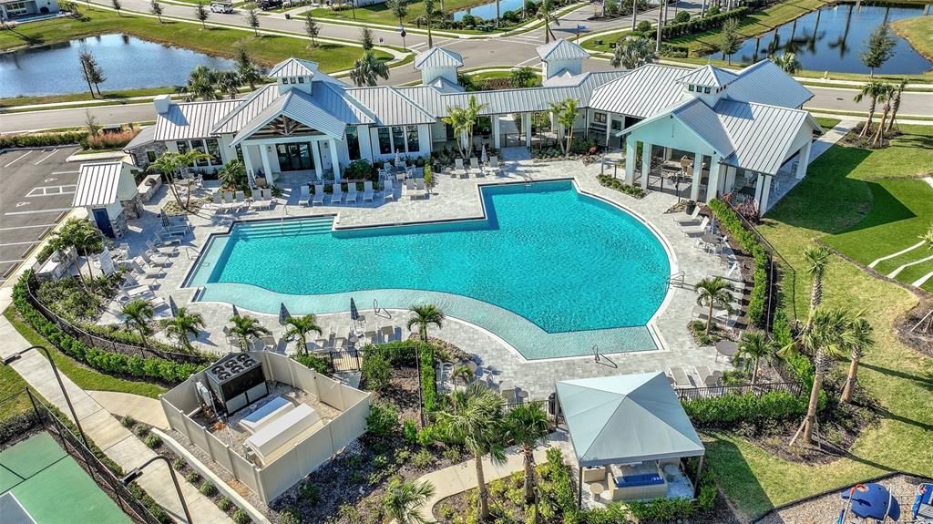 Resort style swimming pool